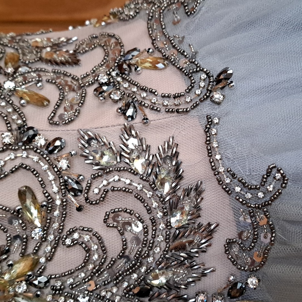 Terani Couture voluminous tulle evening formal gown crystals satin straps sz4-6 - Picture 6 of 16
